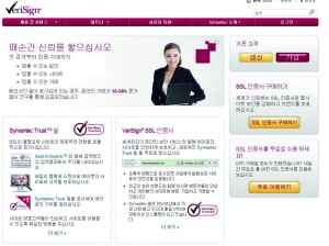 그림4. 한국 Verisign 홈페이지 화면